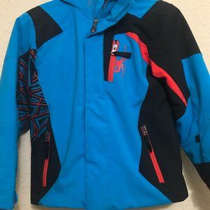 Spyder kids boys/girls size 8 ski jacket lined.